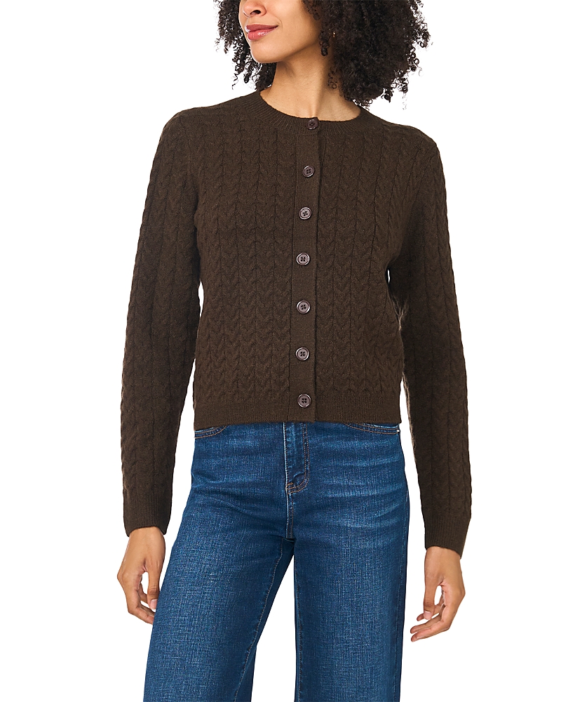 Vince Camuto Crewneck Cable Knit Cardigan Sweater