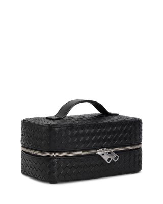 Braided Leather Zip Toiletry Bag