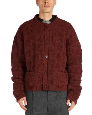 Textured Knit Cardigan Sweater
