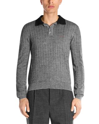 Polo Neck Ribbed Sweater