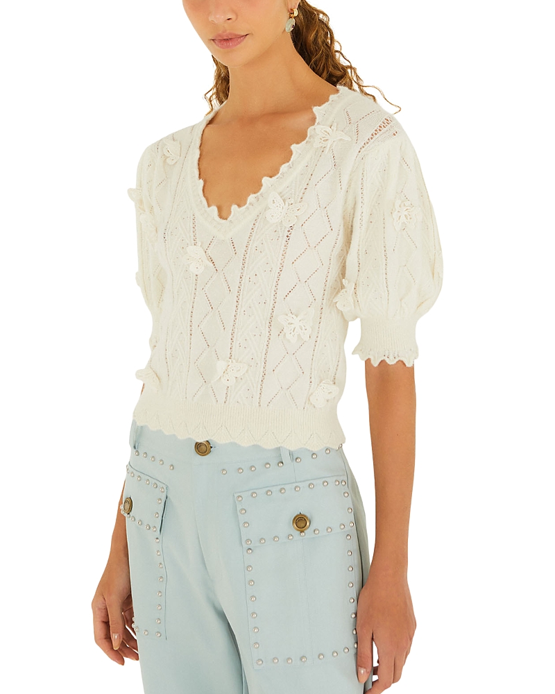 Farm Rio Richelieu V Neck Sweater