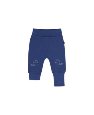 Boys' Organic Cotton Cloud Detail Foldover Waist Evolutive Pants - Baby