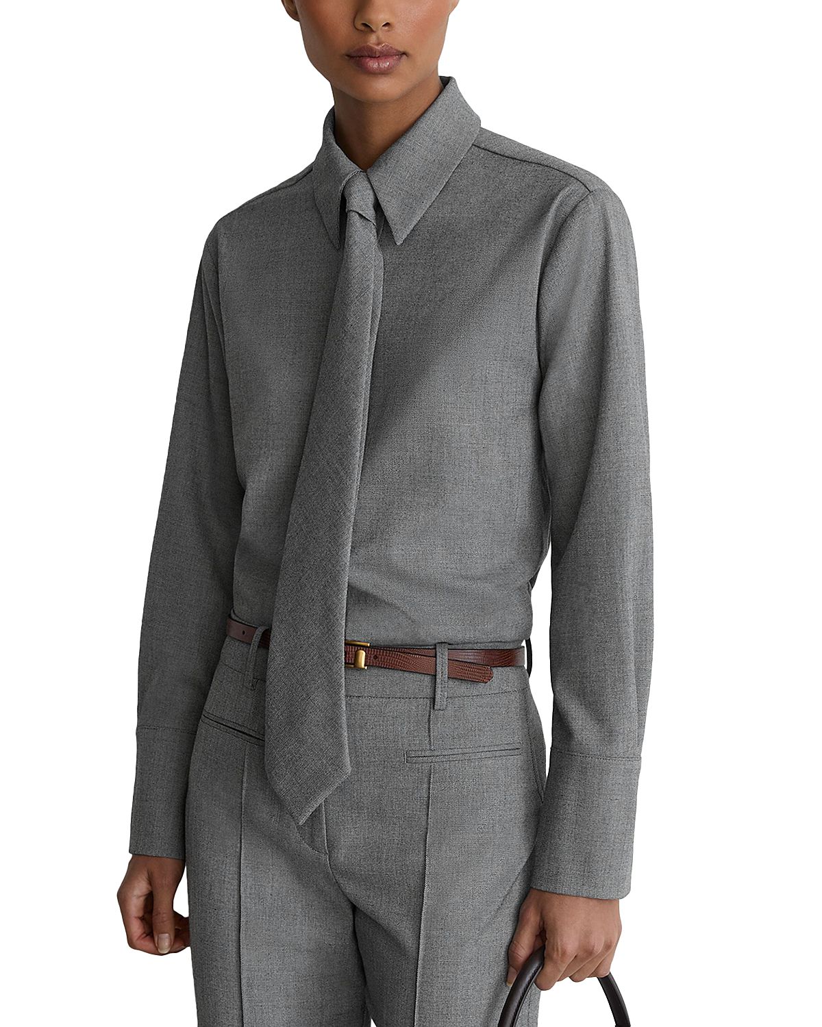 Reiss Rosaria Neck Tie Shirt