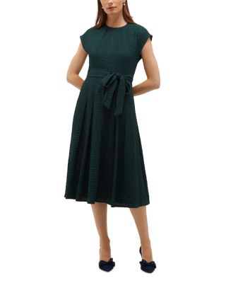 Viviene Textured Belted Dress