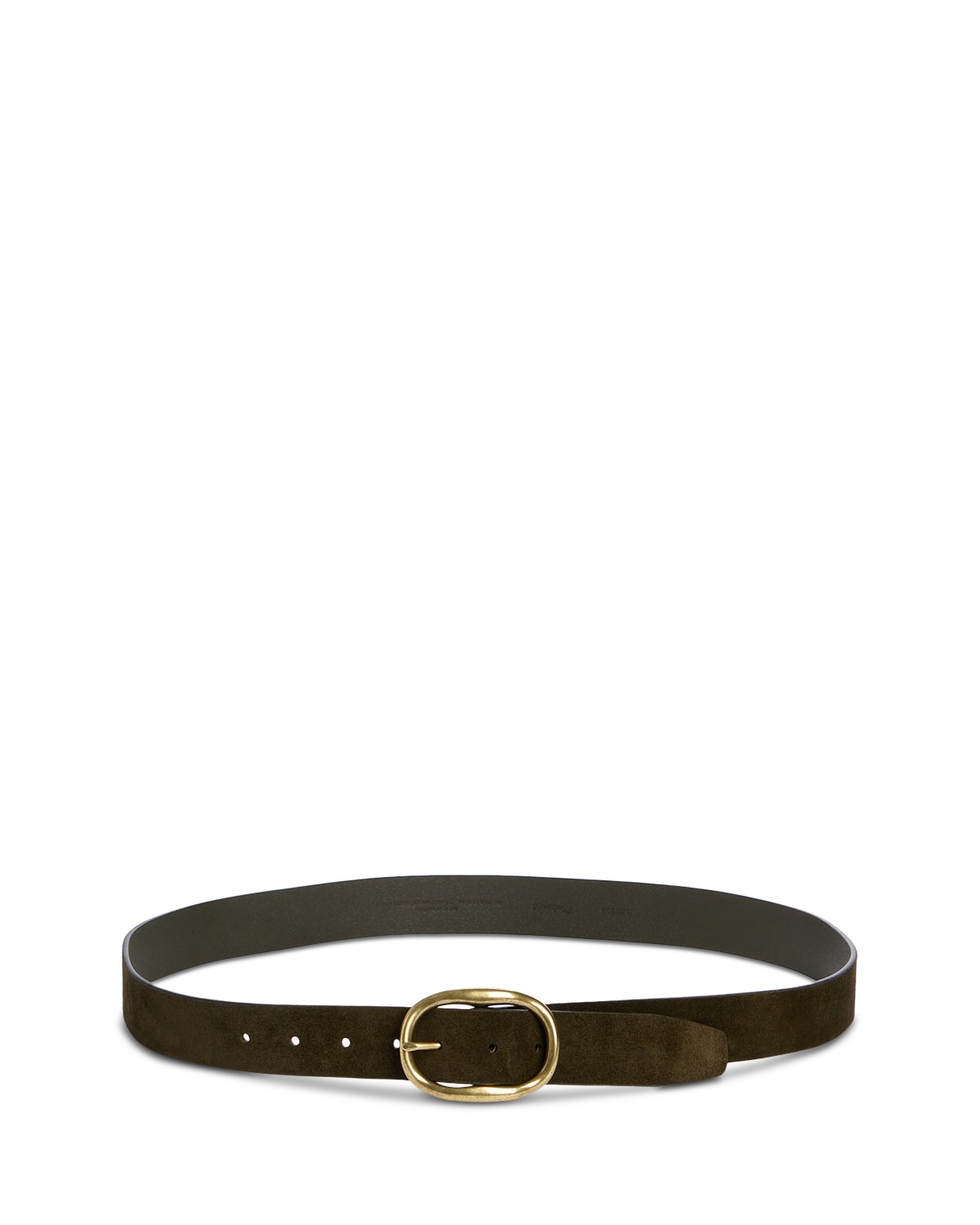 Women's Oval Buckle Suede Belt