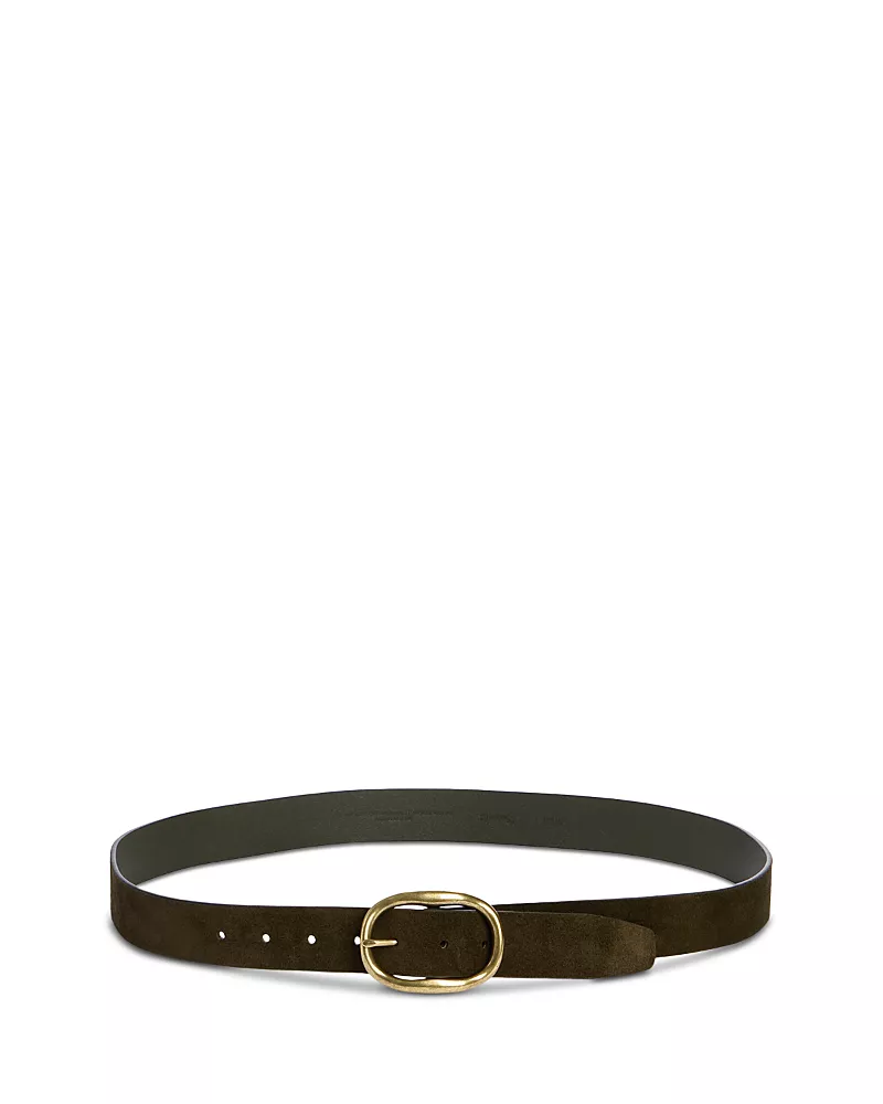 Madewell Women's Oval Buckle Suede Belt