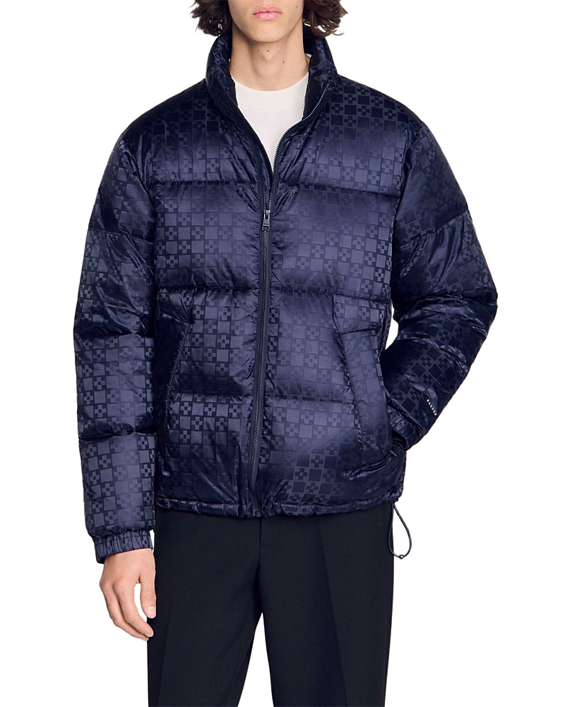 Sandro Classic Water Repellent Cross Motif Puffer Jacket