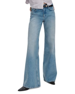 Josie Low Rise Cotton Relaxed Flare Jeans in Tiburon