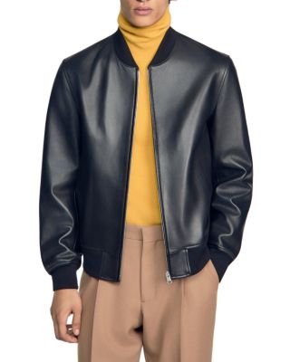 New Monaco Leather Bomber Jacket