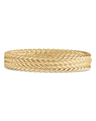 Cheval Braided Wide Bangle Bracelet 