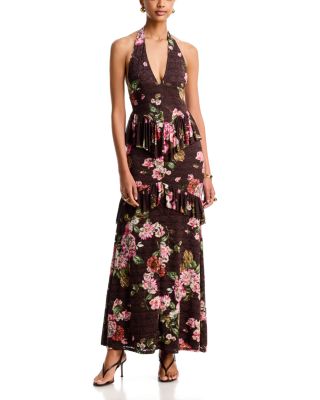 Athens Stretch Lace Maxi Dress