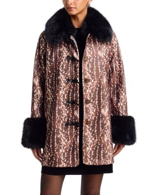 Faux Fur Trim Bow Detail Jacket - Exclusive