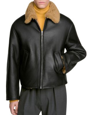 Shearling Leather Blouson Jacket