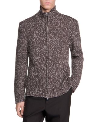 Textured Zip Cardigan Sweater