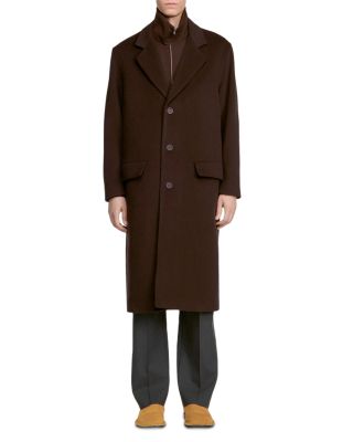 William Heather Wool Blend Long Coat