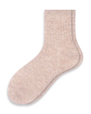 Ribbed Cropped Crew Socks
