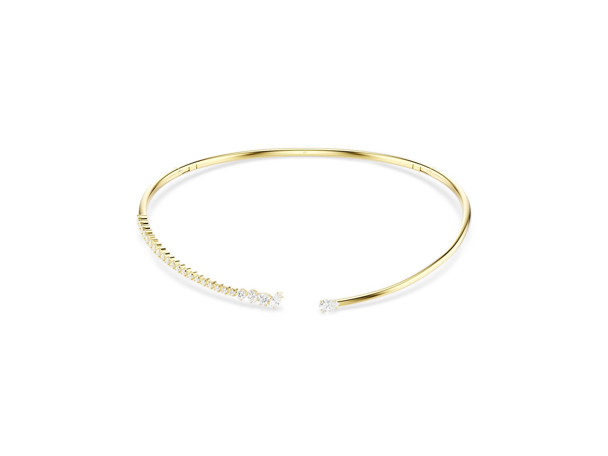 Mesmera Crystal Structured Choker Necklace, 13.62" - Image 1