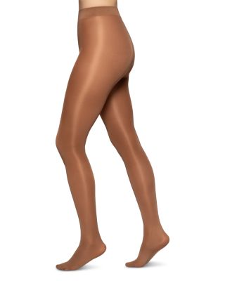 Hue Super Gloss Opaque Tights In Caramel