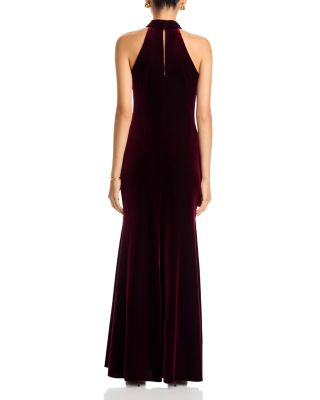 Velvet Knot Neck Sheath Dress - Exclusive - thumbnail 9
