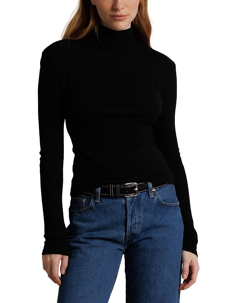 Perfectwhitetee Tati Micro Modal Cashmere Rib Turtleneck