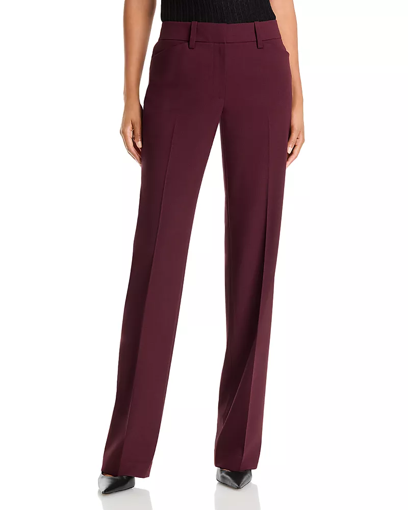 Lafayette 148 New York Reade Mid Rise Straight Leg Pants