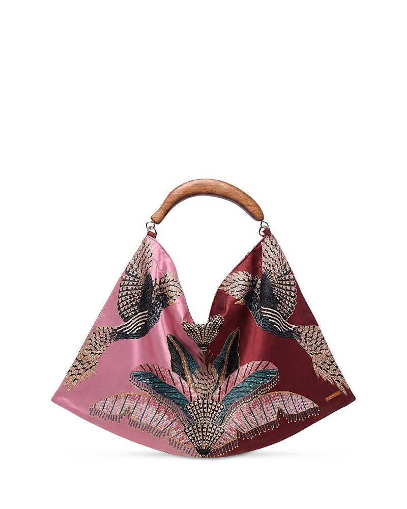 Farm Rio Extra Large Satin Scarf Hobo Bag