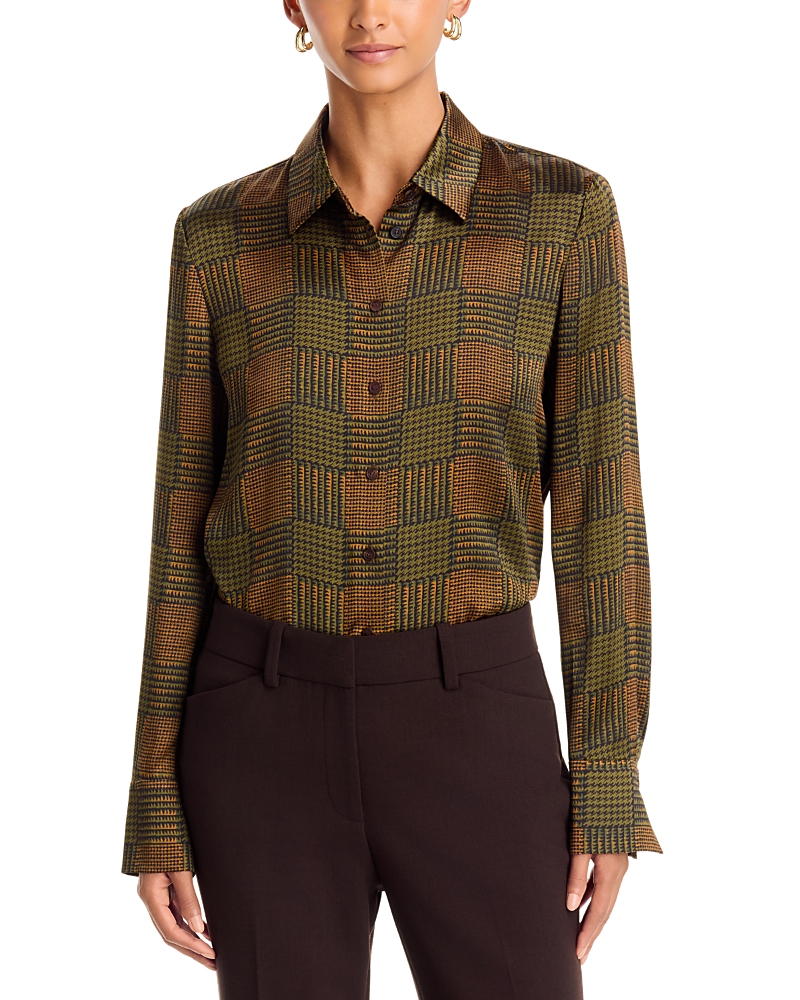 Lafayette 148 New York Scottie Silk Printed Blouse