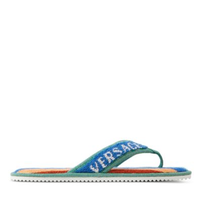 Women's Striped Cotton Terry Jacquard Flip Flops