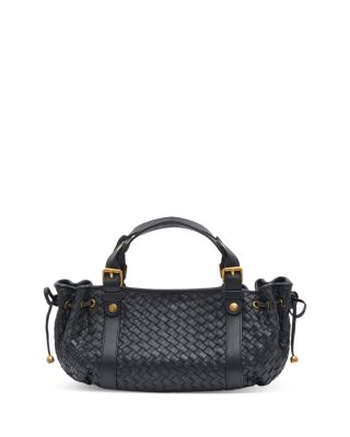 12H Small Woven Leather Handbag