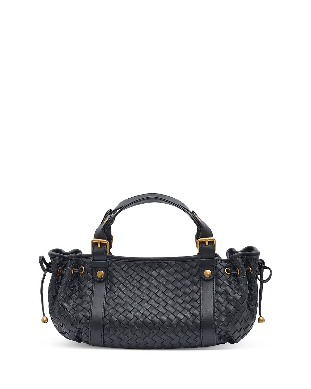Gerard Darel 12H Small Woven Leather Handbag