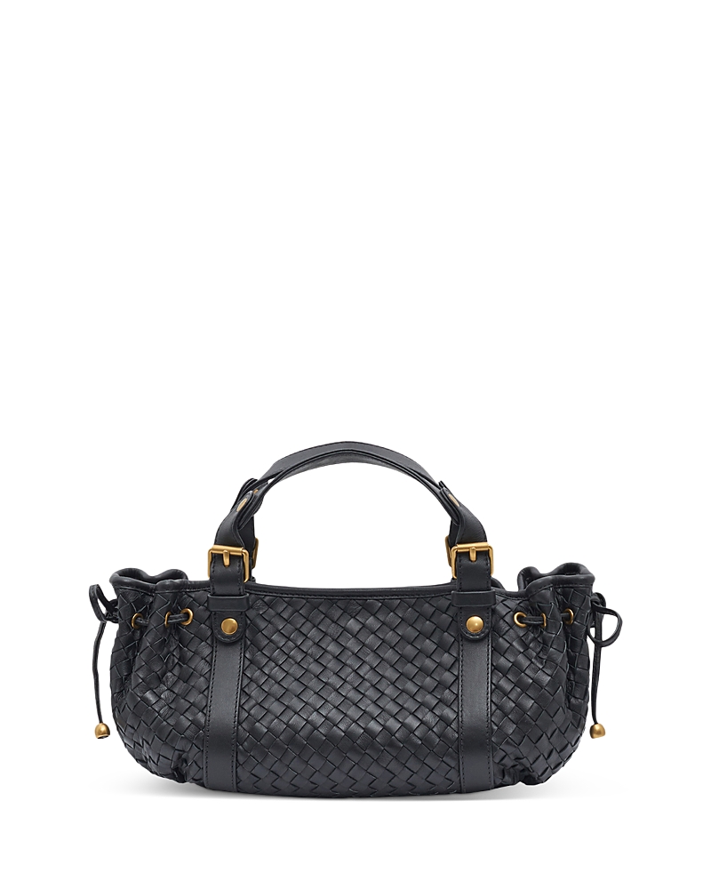 Gerard Darel 12H Small Woven Leather Handbag