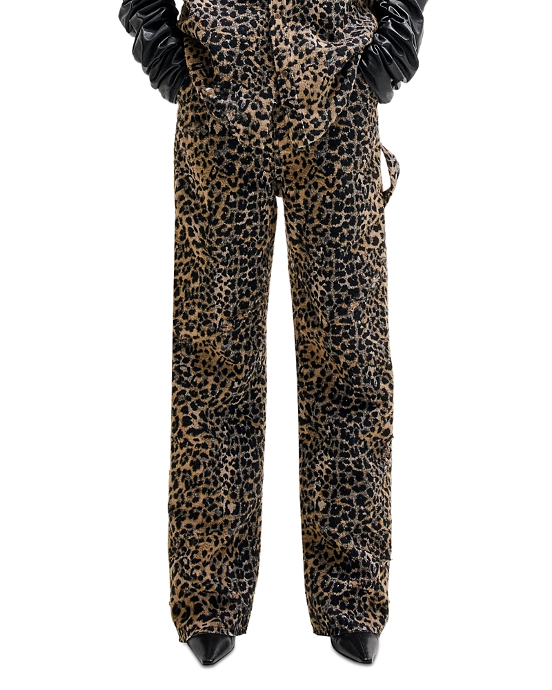 Darkpark Leopard Print High Rise Loose Jeans in Leopard
