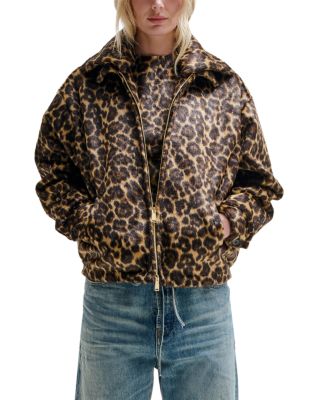 Leopard Print Faux Fur Jacket