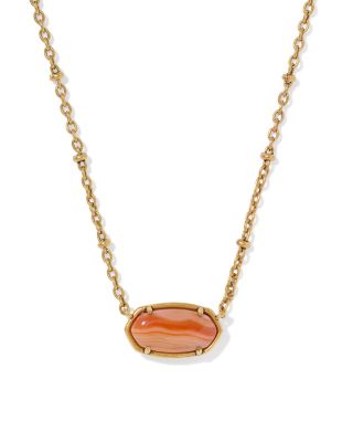 Elisa Tiger Stripe Openwork Stone Pendant Necklace, 16-19"