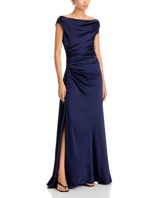 Elinne Off-the-Shoulder Ruched Gown