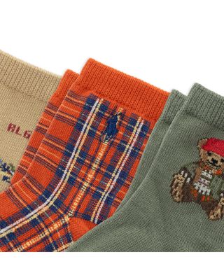Boys' Outdoor Baby Boy Bear Socks, 3 Pack - Baby