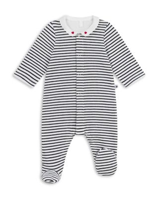 Unisex Striped Footie One Piece - Baby