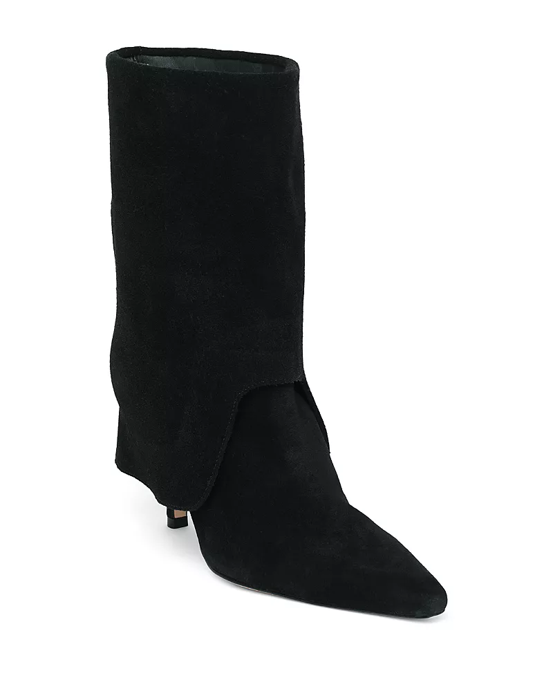 Cinq a Sept Women's Anita Fold Over Suede Booties