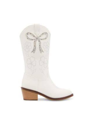 Girls' Jaddin Metallic Rhinestone Bow Boots – Little Kid, Big Kid