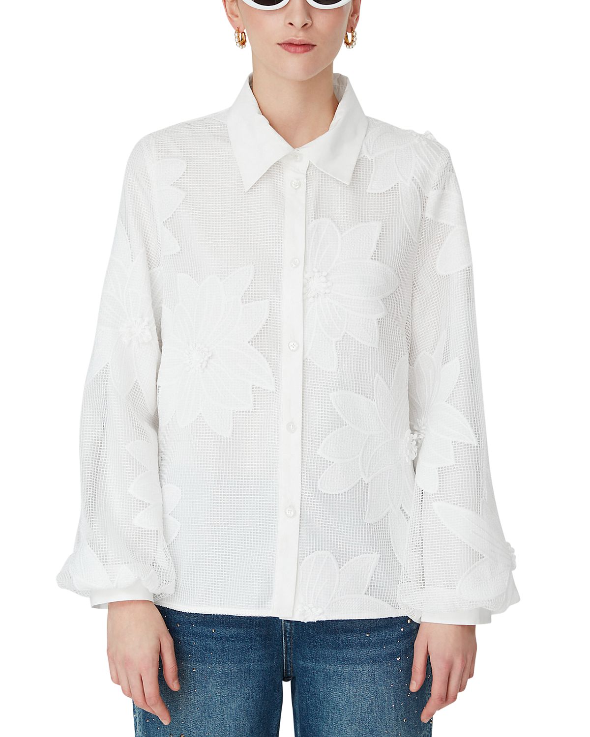 Jovonna London Lace Applique Blouse