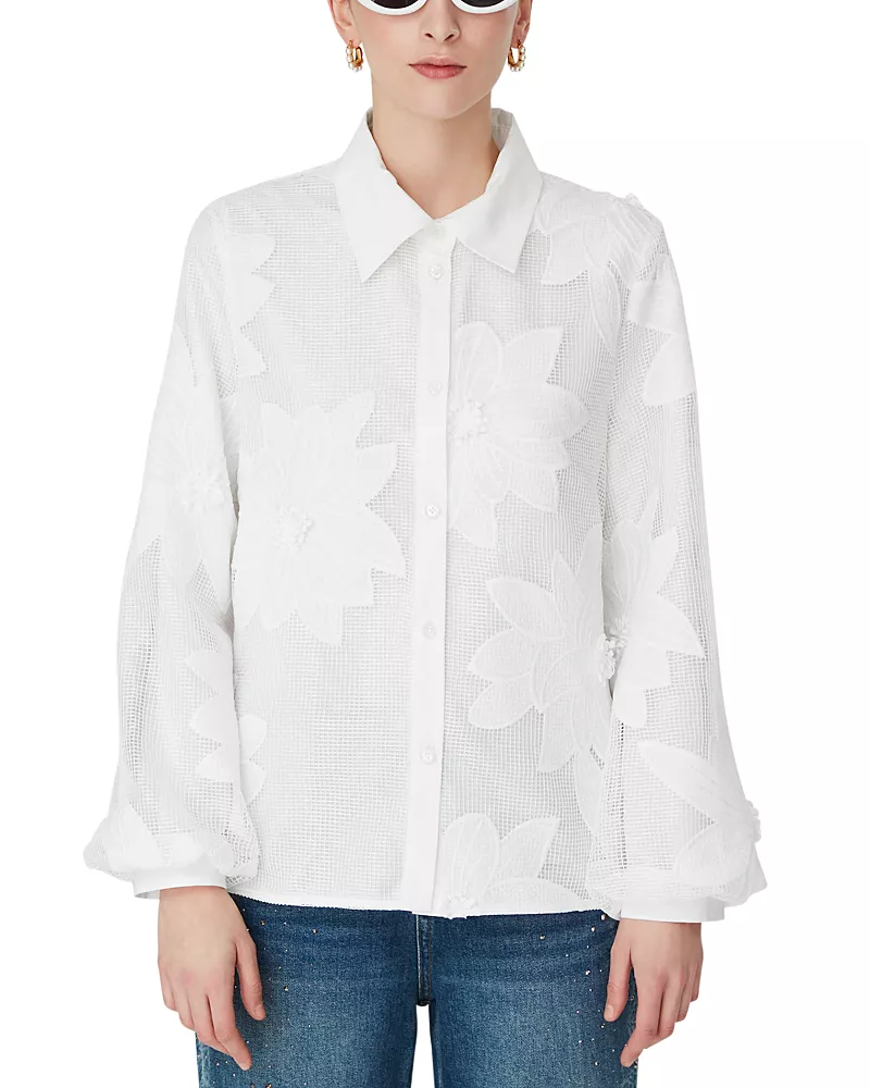 Jovonna London Lace Applique Blouse