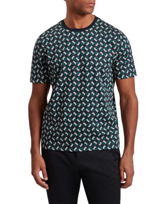 Neeriss Short Sleeve Geo Jacquard Cotton Tee