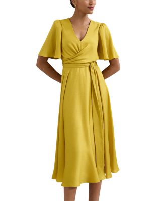 Abbie Textured Faux Wrap Dress