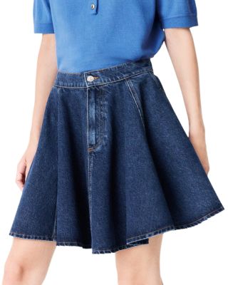 Jika Denim Flared Skirt in Blue