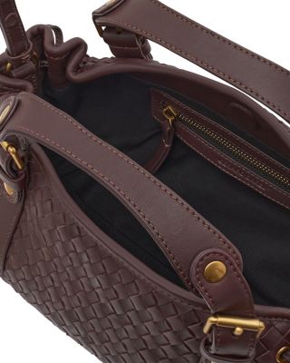 Gerard Darel 12H Small Woven Leather Handbag
