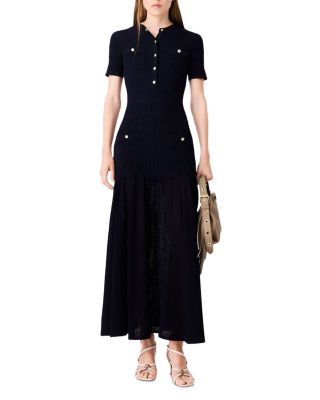 Flora Mixed Knit Maxi Dress