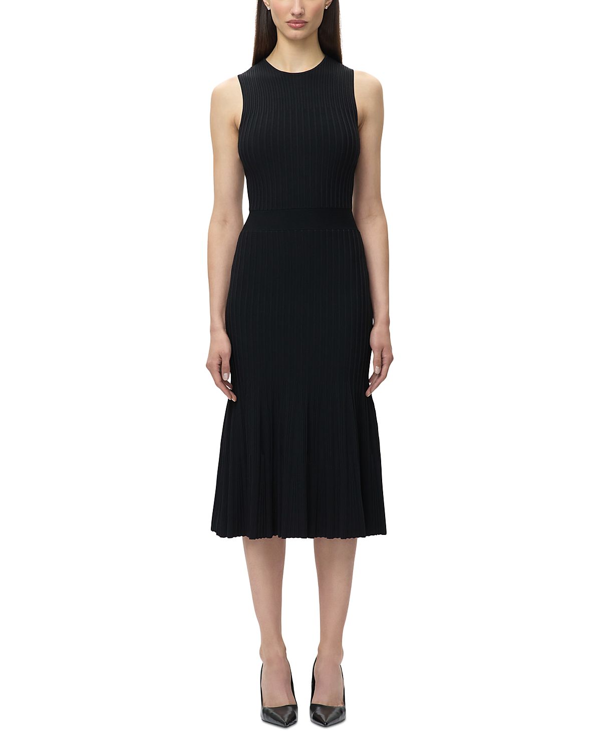 Herve Leger The Lauren Flare Hem Midi Dress