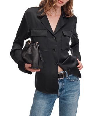 Sonny Silk Notch Collar Blouse