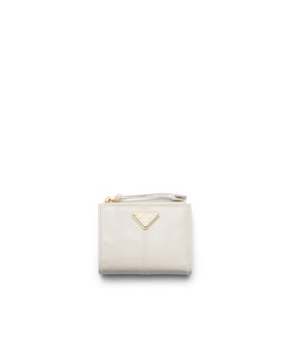 Prada Small Leather Wallet In White