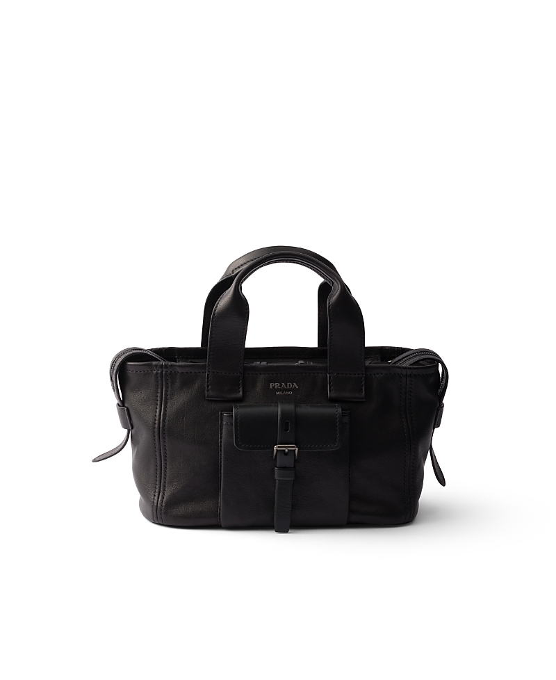 Prada Route Medium Leather Tote Bag